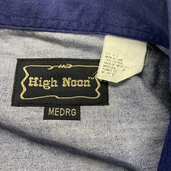 Vtg High Noon Vintage Patriotic Western Wear Pearl Snap Shirt Medium - Picture 4 of 7